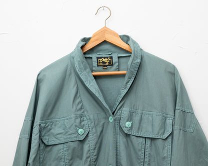 Veste anorak en coton bleu sarcelle