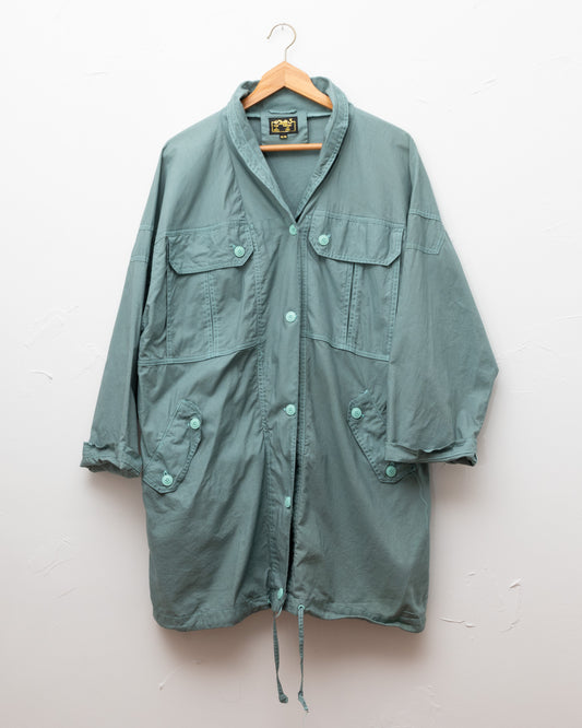 Veste anorak en coton bleu sarcelle