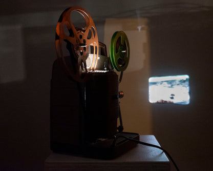 Bell and Howell 253 AX Regular 8 movie projector (serial F77082)