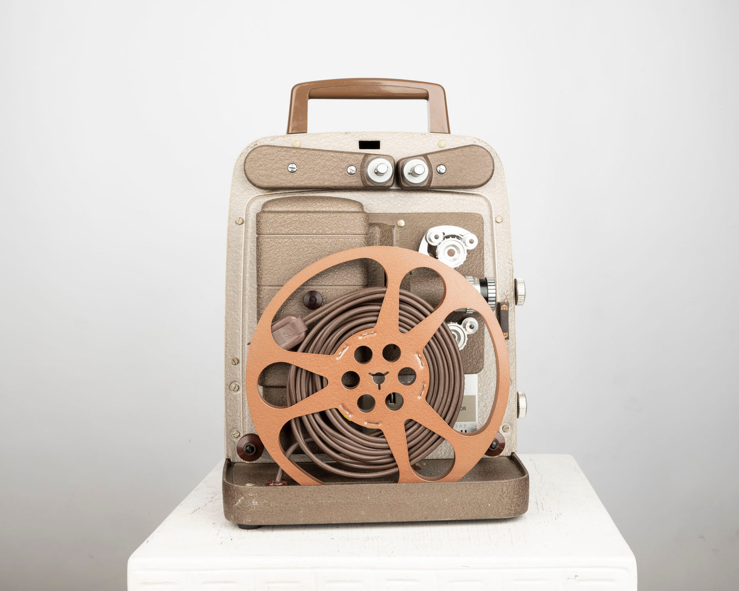Bell and Howell 253 AX Regular 8 movie projector (serial F77082)