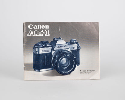 Canon AE-1 35mm SLR w/ Canon FD 50mm f1.4 S.S.C. lens + original manual (serial 291207)