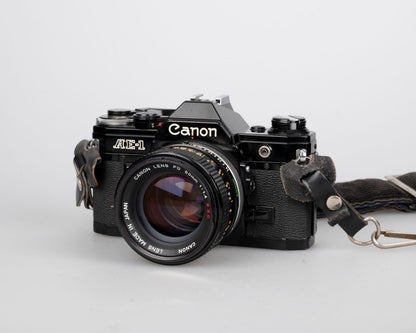 Canon AE-1 35mm SLR w/ Canon FD 50mm f1.4 S.S.C. lens + original manual (serial 291207)