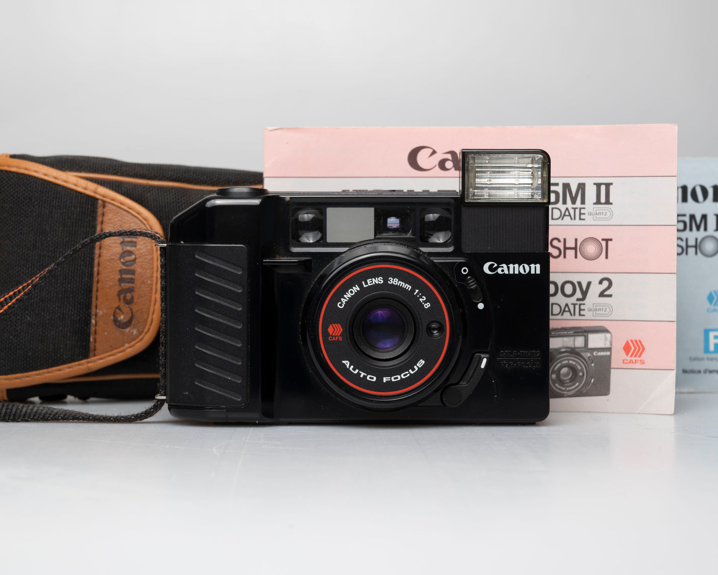 Canon Sure Shot (AF35M II) appareil photo compact 35mm avec étui + manuel (numéro de série 3013940) | film🎞 testé