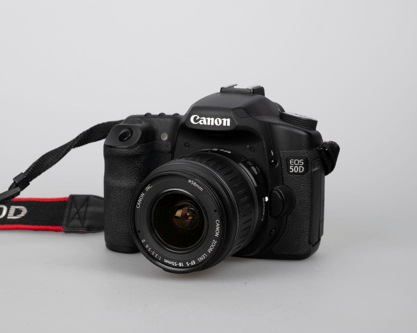 Appareil photo reflex numérique Canon EOS 50D 15,1 MP avec carte CF 32 Go + 2x batterie avec chargeur + objectif EF-S 18-55 mm f/3.5-5.6 II + manuel