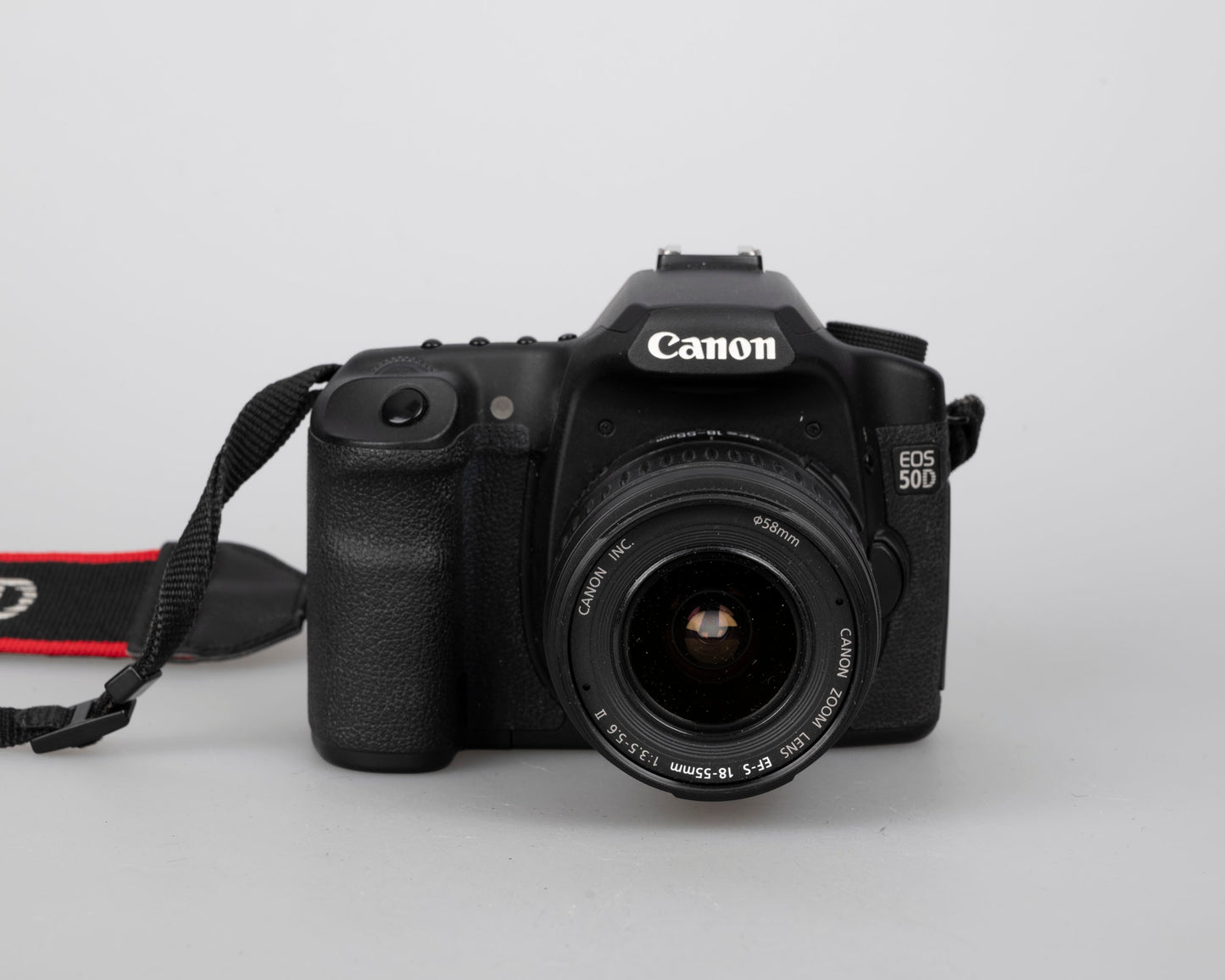 Appareil photo reflex numérique Canon EOS 50D 15,1 MP avec carte CF 32 Go + 2x batterie avec chargeur + objectif EF-S 18-55 mm f/3.5-5.6 II + manuel