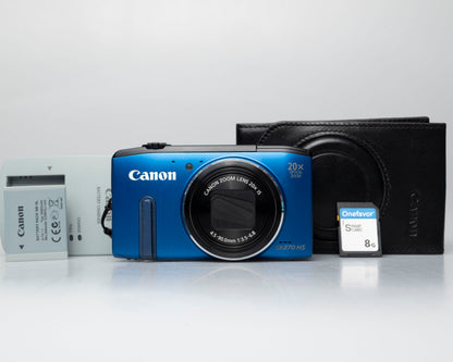 Canon Powershot SX270 HS appareil photo numérique avec carte SD de 8 Go + batterie + chargeur + étui (série 712164001703)