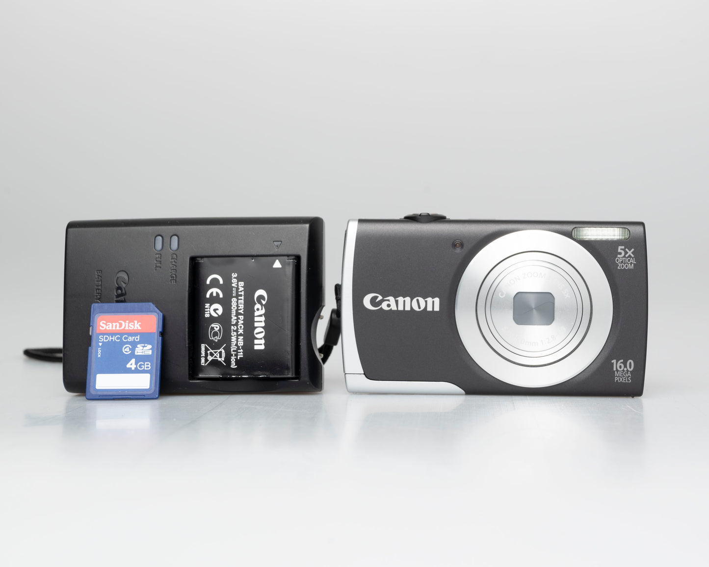 Appareil photo numérique Canon Powershot A2500 avec capteur CCD 16MP avec carte SD 4 Go + batterie + chargeur (série 692161000554)