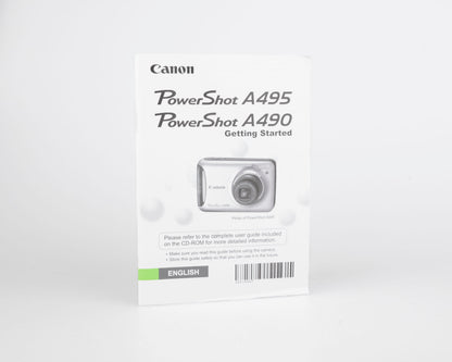 Canon Powershot A490 digicam 10 MP CCD sensor w/ original box + manuals + 2GB SD card (uses AA batteries)