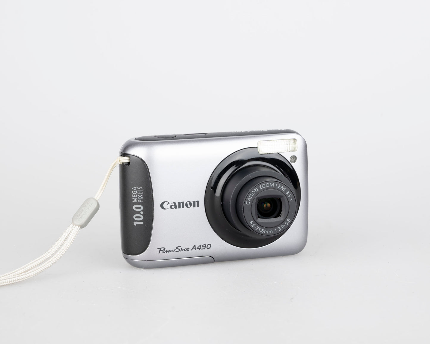 Canon Powershot A490 digicam 10 MP CCD sensor w/ original box + manuals + 2GB SD card (uses AA batteries)