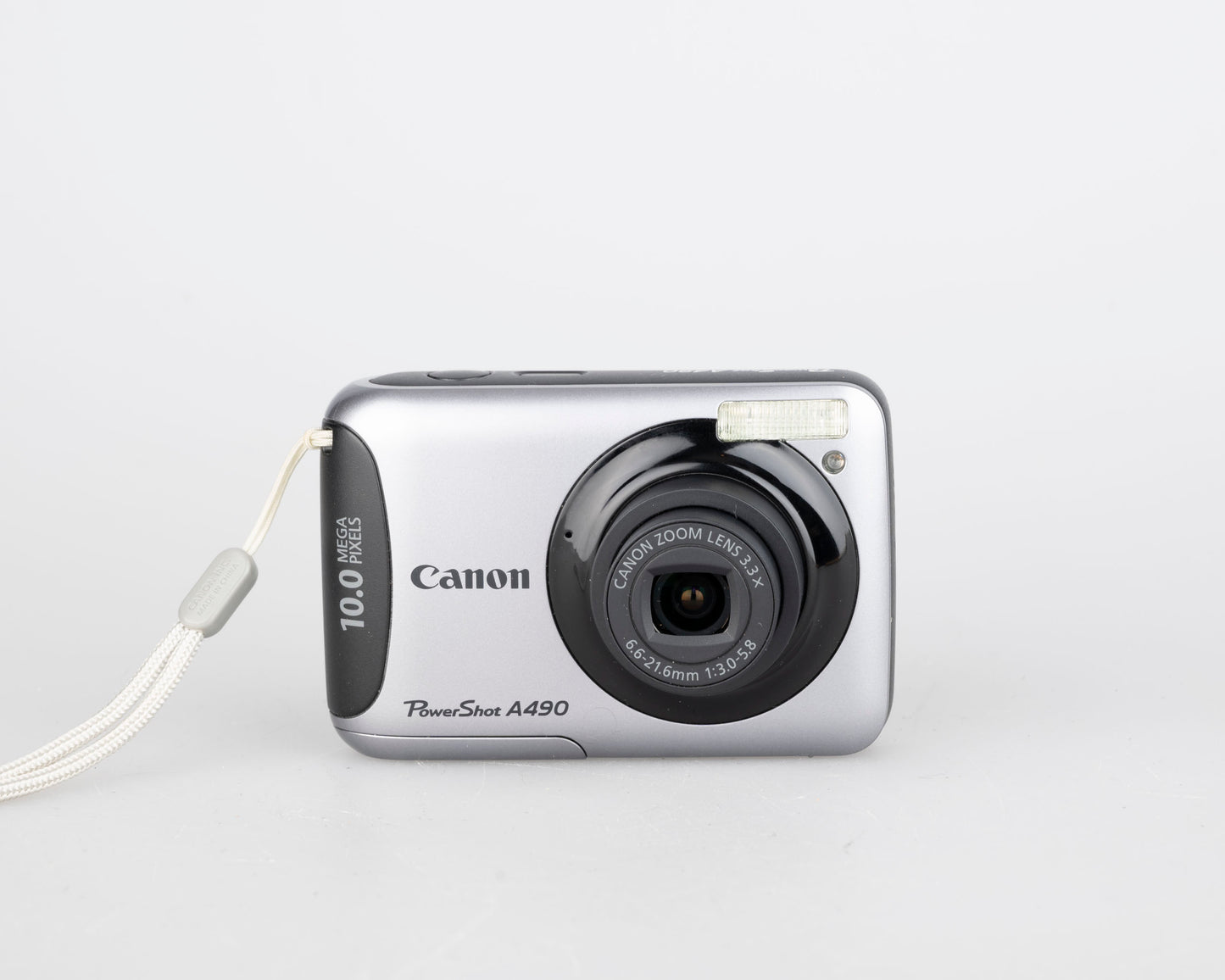 Canon Powershot A490 digicam 10 MP CCD sensor w/ original box + manuals + 2GB SD card (uses AA batteries)