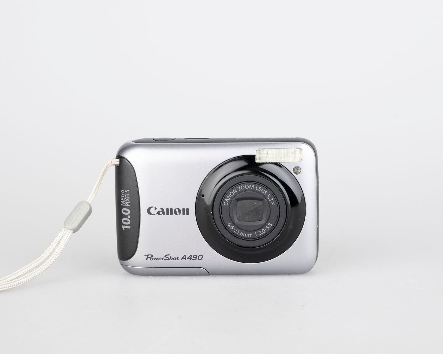 Canon Powershot A490 digicam 10 MP CCD sensor w/ original box + manuals + 2GB SD card (uses AA batteries)