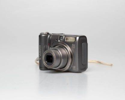 Canon Powershot A590 IS appareil photo numérique avec capteur CCD de 8 MP ; comprend une carte SD de 4 Go + étui (série 752403507)