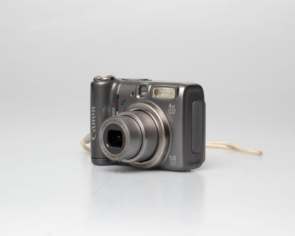 Canon Powershot A590 IS appareil photo numérique avec capteur CCD de 8 MP ; comprend une carte SD de 4 Go + étui (série 752403507)