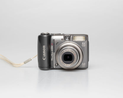 Canon Powershot A590 IS appareil photo numérique avec capteur CCD de 8 MP ; comprend une carte SD de 4 Go + étui (série 752403507)