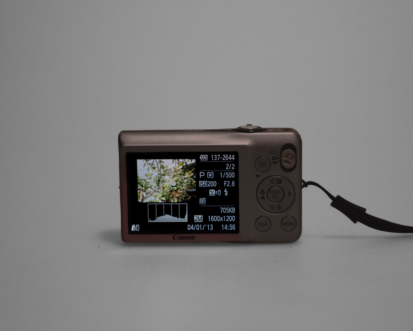 Appareil photo numérique Canon Powershot SD1300 IS avec capteur CCD 12 MP.1 avec carte SD 2 Go + batterie + chargeur
