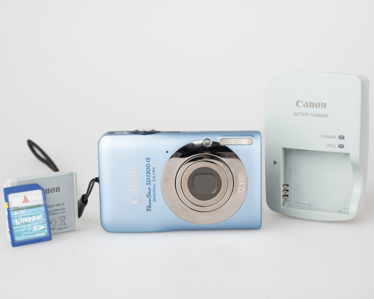 Appareil photo numérique Canon Powershot SD1300 IS avec capteur CCD 12 MP.1 avec carte SD 2 Go + batterie + chargeur