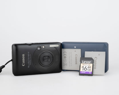 Appareil photo numérique Canon Powershot SD780 IS Digital Elph 12,1 MP CCD avec carte SD 16 Go + 2 batteries + chargeur