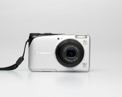 Canon Powershot A2200 HD 14.1MP CCD digicam w/ 8GB SD card + battery + charger (serial 403064048146)