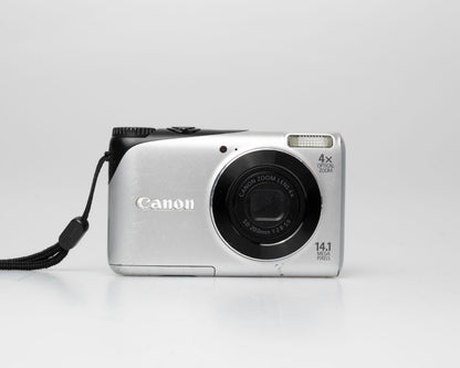 Canon Powershot A2200 HD 14.1MP CCD digicam w/ 8GB SD card + battery + charger (serial 403064048146)
