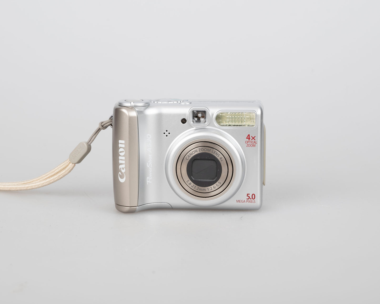 Canon Powershot A530 5MP CCD sensor digicam w/ 2GB SD (uses AA batteries; serial 3052203507)