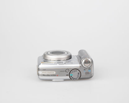 Canon Powershot A720 IS digicam w/ 8 MP CCD sensor (uses AA batteries and SD memory cards)