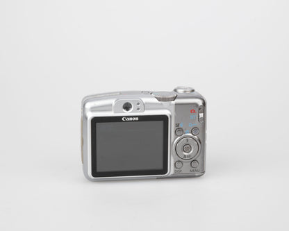 Canon Powershot A720 IS digicam w/ 8 MP CCD sensor (uses AA batteries and SD memory cards)