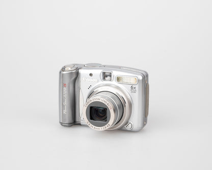 Canon Powershot A720 IS digicam w/ 8 MP CCD sensor (uses AA batteries and SD memory cards)