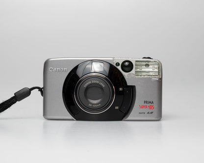 Appareil photo argentique Canon Prima Super 105 Date 35mm avec étui (numéro de série 4421072)
