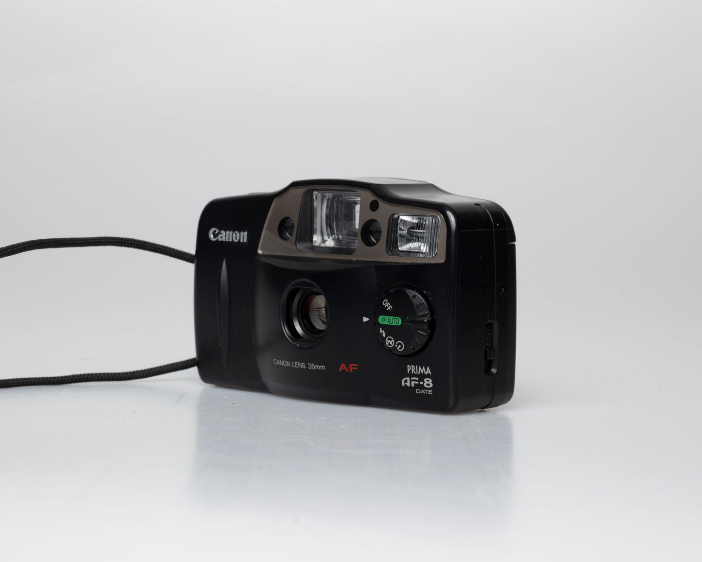 Appareil photo argentique Canon Prima AF-8 35mm avec étui (numéro de série 4019879)