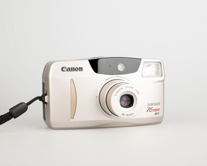 Canon Sure Shot 76 Zoom 35mm film camera w/ case + manual (serial 4663807)