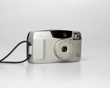 Canon Sure Shot 60 Zoom 35mm point-and-shoot camera; left angle