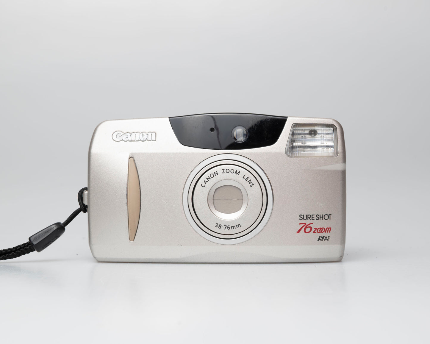 Appareil photo argentique Canon Sure Shot 76 Zoom 35mm avec étui (numéro de série 4380166)