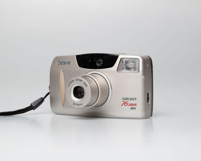 Appareil photo argentique Canon Sure Shot 76 Zoom 35mm avec étui (numéro de série 4380166)