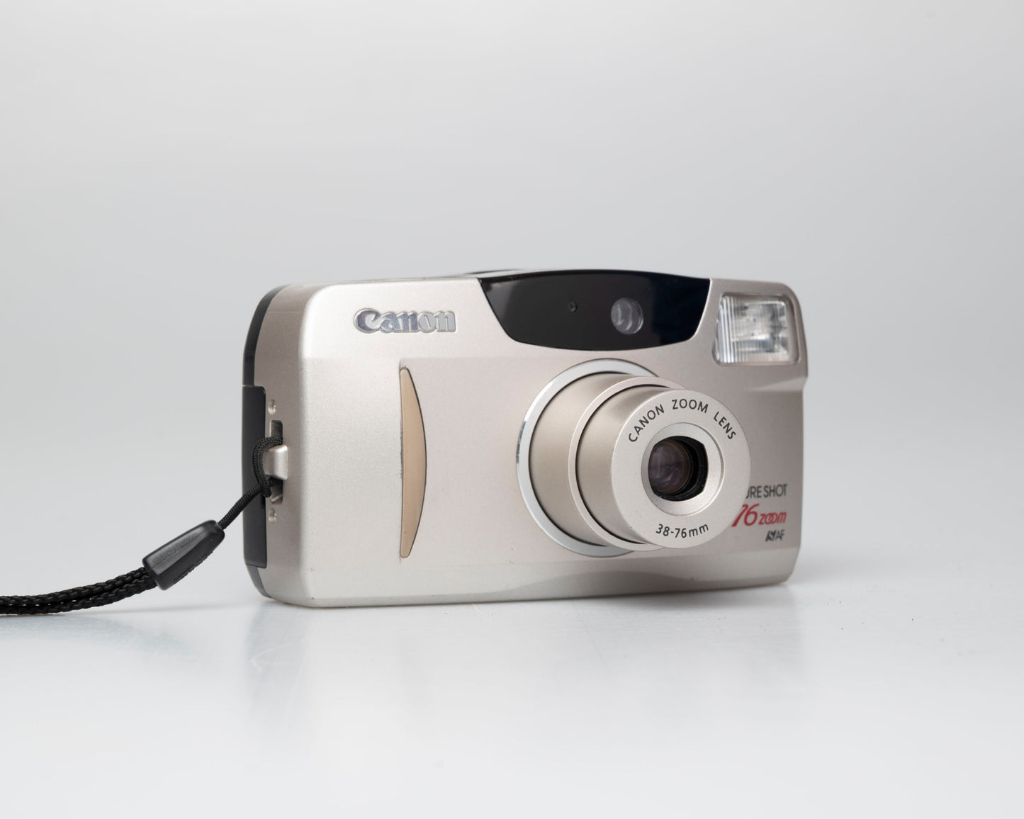 Appareil photo argentique Canon Sure Shot 76 Zoom 35mm avec étui (numéro de série 4380166)