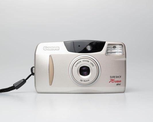 Appareil photo argentique Canon Sure Shot 76 Zoom 35mm avec étui (numéro de série 4380166)