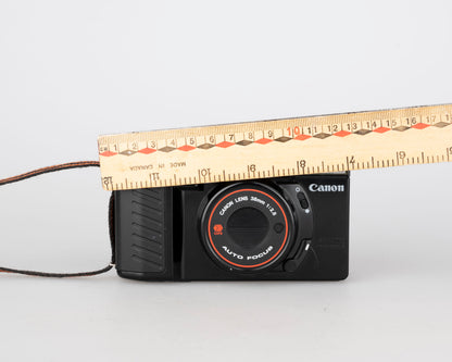 Canon Sure Shot (aka AF35M II or Autoboy 2) 35mm film point-and-shoot w/ case (serial 454680)