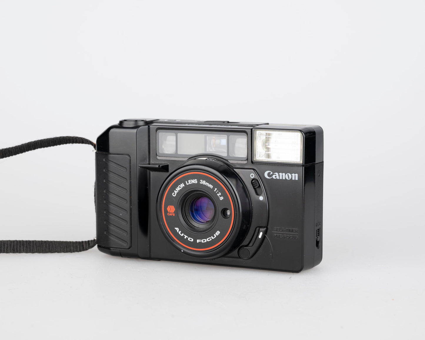 Canon Sure Shot (aka AF35M II or Autoboy 2) 35mm film point-and-shoot w/ case (serial 454680)
