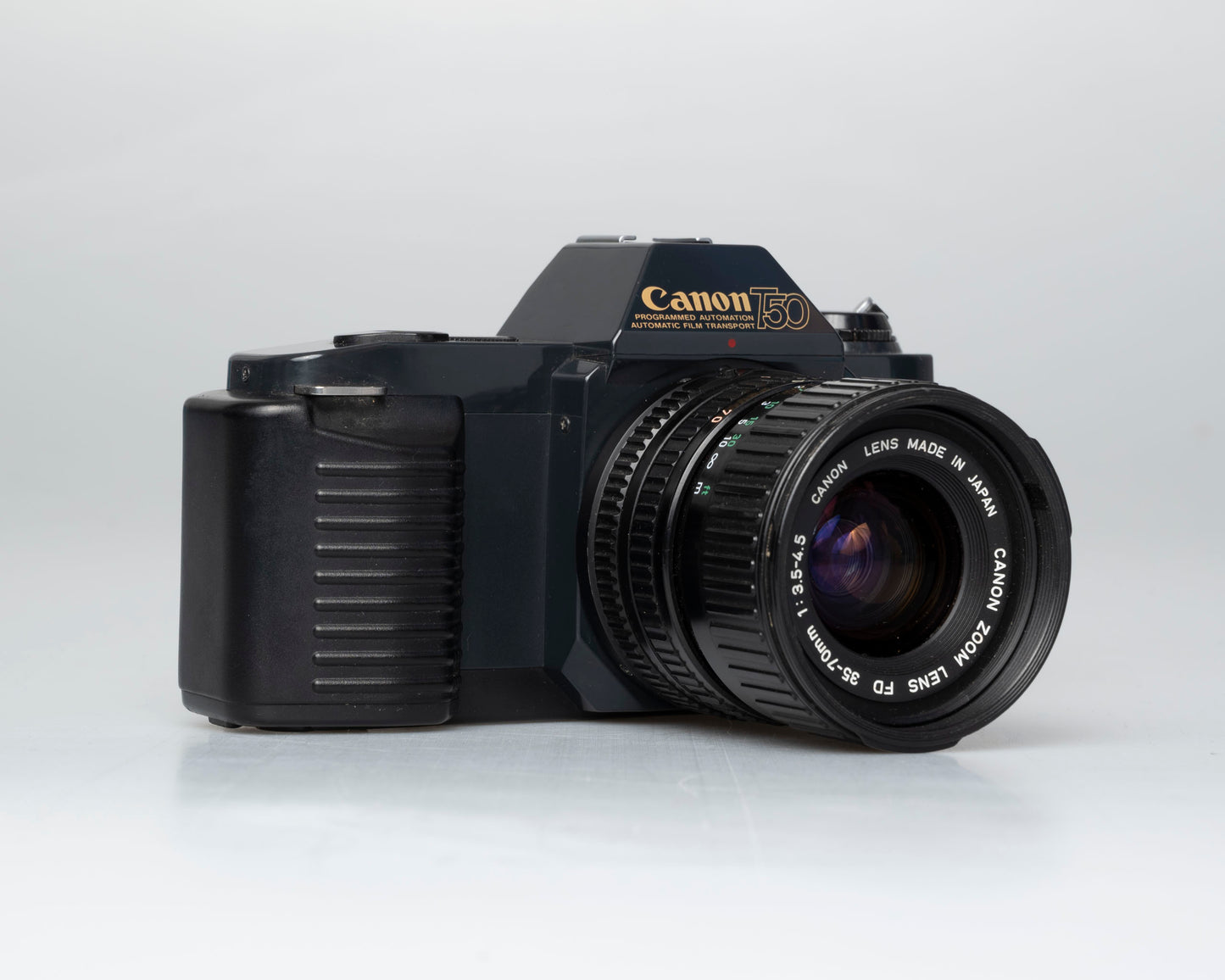 Appareil photo reflex Canon T50 35 mm avec objectif FD 35-70 mm + étui (série 1992261)