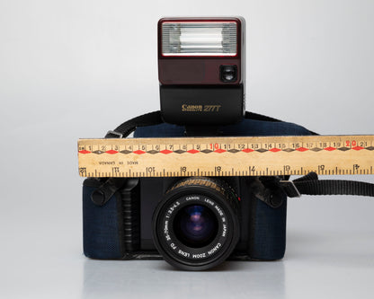 Canon T50 appareil photo reflex 35mm avec objectif FD 35-70mm + flash Speedlite 277T + étui toujours prêt (série 1061065)
