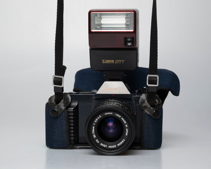 Canon T50 appareil photo reflex 35mm avec objectif FD 35-70mm + flash Speedlite 277T + étui toujours prêt (série 1061065)