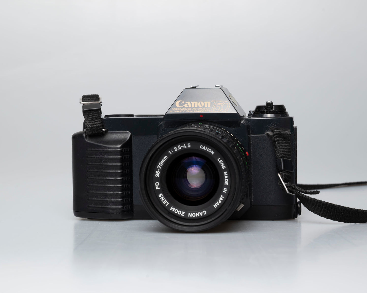 Canon T50 appareil photo reflex 35mm avec objectif FD 35-70mm + flash Speedlite 277T + étui toujours prêt (série 1061065)