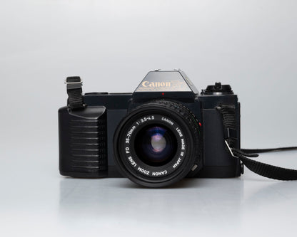 Canon T50 appareil photo reflex 35mm avec objectif FD 35-70mm + flash Speedlite 277T + étui toujours prêt (série 1061065)