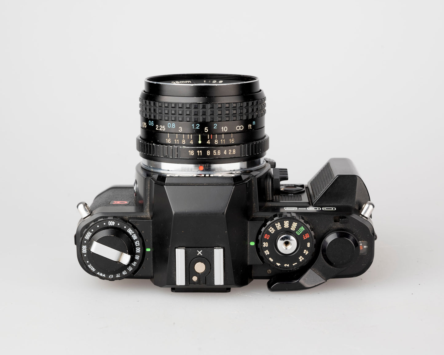 Chinon CG-5 35mm film SLR camera w/ Tokina 28mm lens (serial 324283)