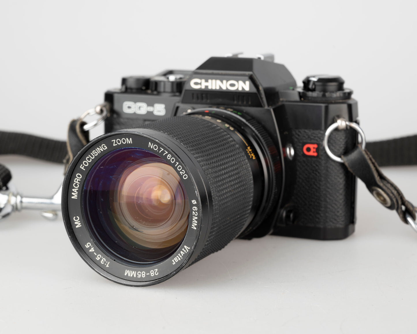 Appareil photo reflex à film Chinon CG-5 35 mm avec zoom 28-85 mm (utilise des objectifs à monture K)