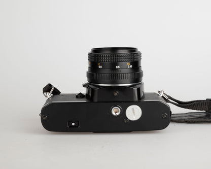 Chinon CM-4s 35mm film SLR camera w/ 50mm f1.9 lens + ever-ready case (serial 359792)