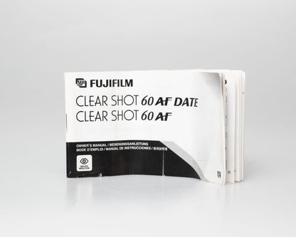 Fujifilm Clear Shot 60 AF 35mm film camera w/ manual (serial 4329775)