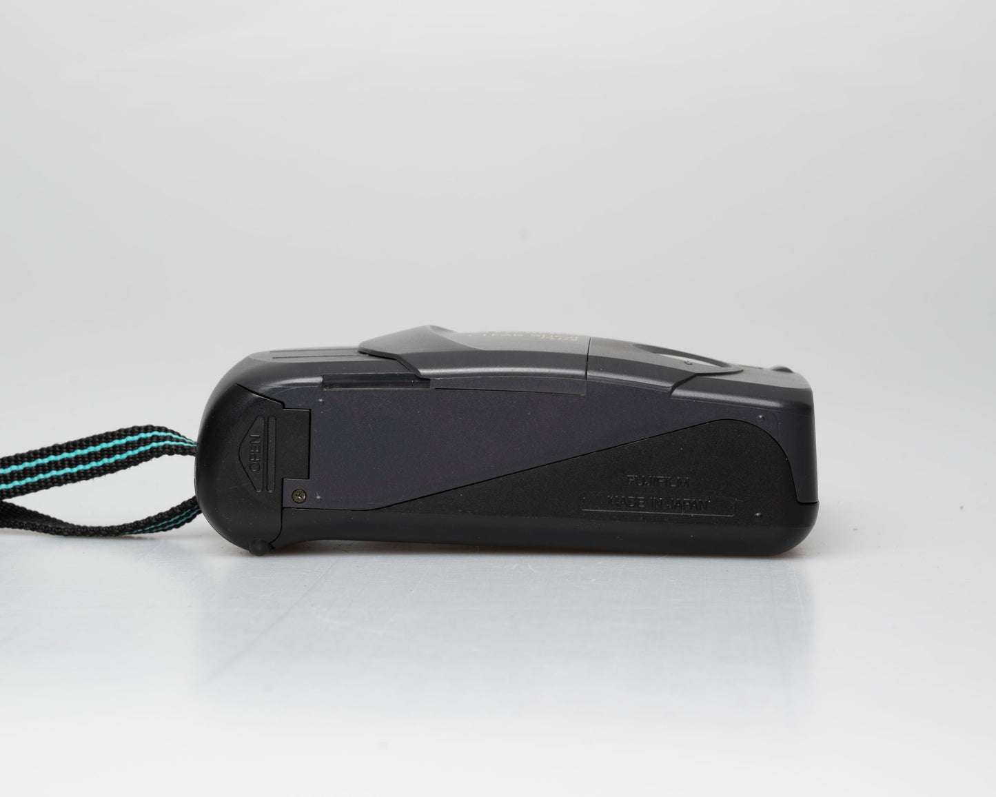 Fujifilm Clear Shot Plus 35mm film camera (w/ black and turquoise strap)