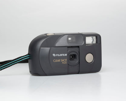 Fujifilm Clear Shot Plus 35mm film camera (w/ black and turquoise strap)