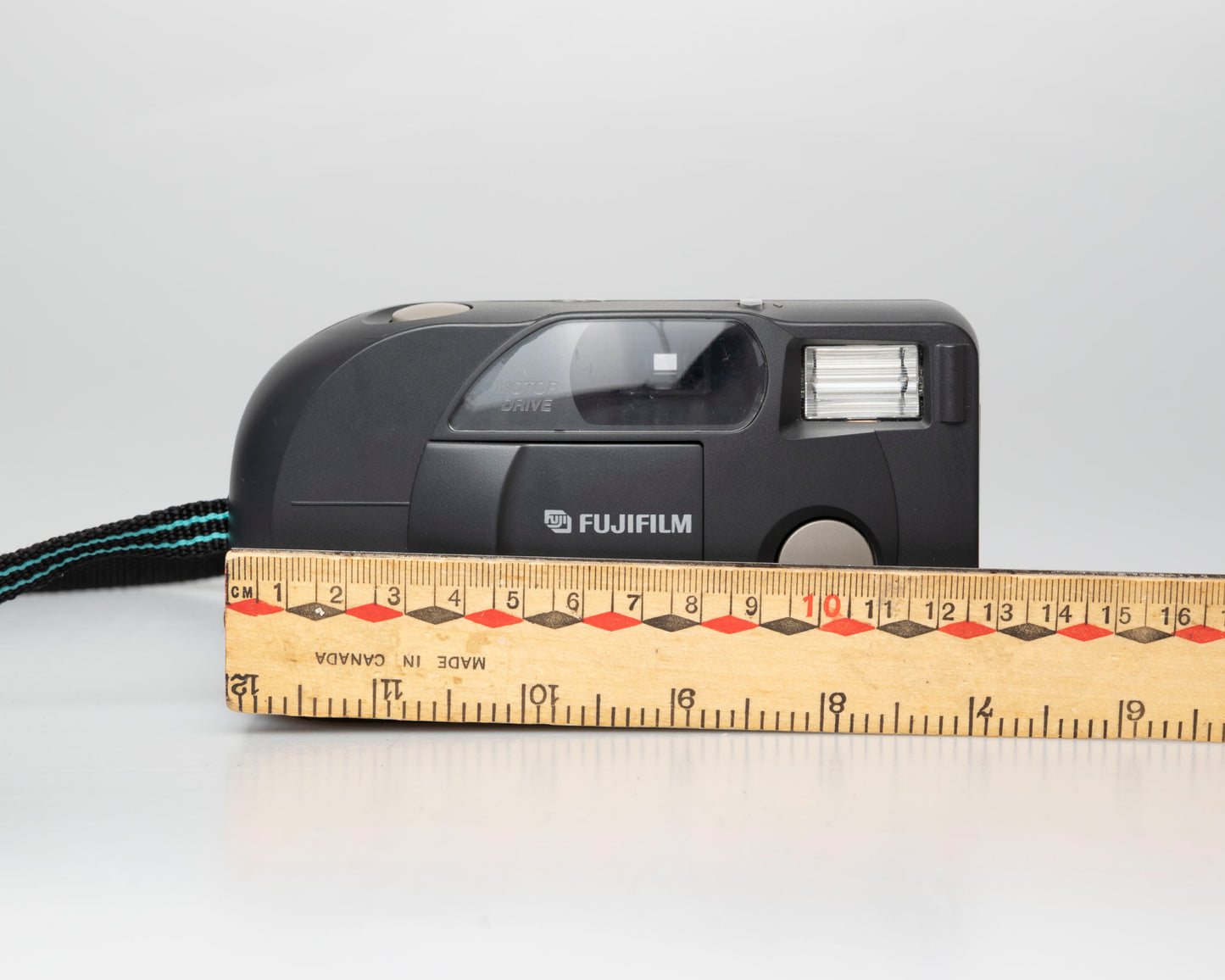 Fujifilm Clear Shot Plus 35mm film camera (w/ black and turquoise strap)
