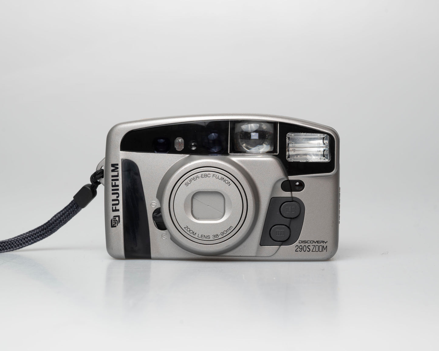 Fuji Discovery S290S Zoom 35mm point-and-shoot camera; front; off